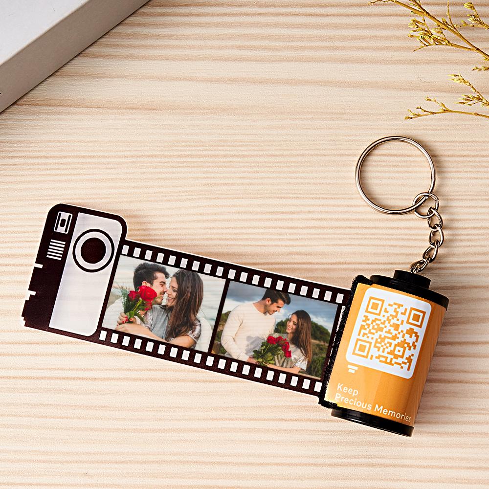 Custom Photo Film Roll Keychain with Pictures Camera Keychain